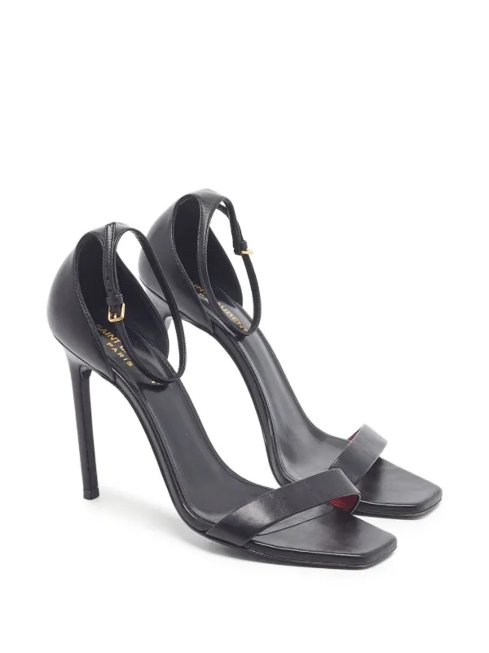 Saint Laurent Black Strappy Heels